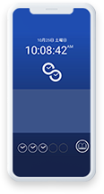 専用アプリ「Clock Sync App Blue」