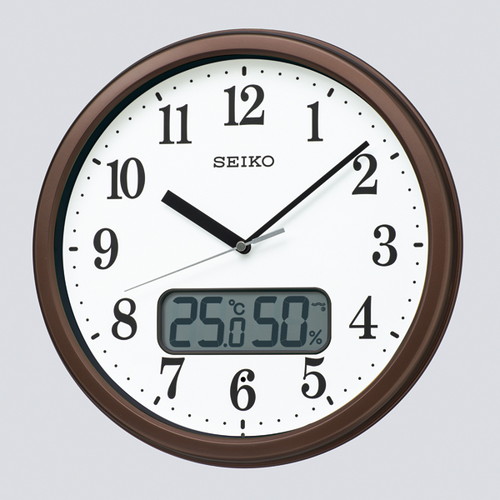 限られたオプションの-•セイコ•ークロック 掛け時計 銀色メタリック