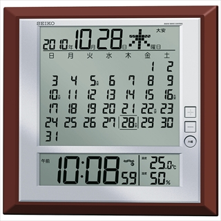 【セイコー】SEIKO 掛置兼用デジタルカレンダー電波時計 SQ421B 【時の...