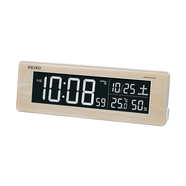 WAKO クロック MYS080W 置き時計 シルバー アナログ インテリア185g素材